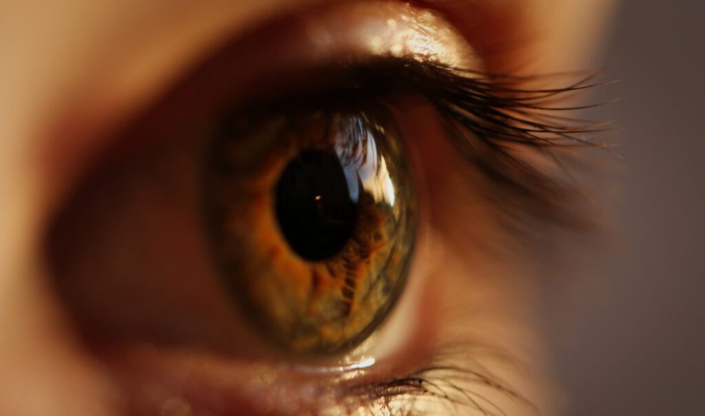 a close up of an eye
